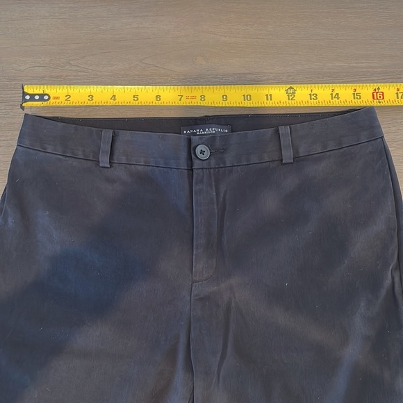 Banana Republic Women’s Pant Harrison Stretch Black Size 10 Straight Leg - Picture 7 of 10